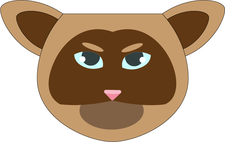 Siamese cat flat icon